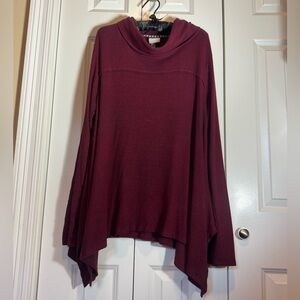 Knox Rose Maroon Cowl Neck Sweater XXL